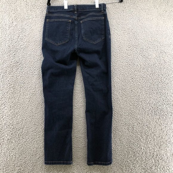 Boden Womens Trafalgar Straight Leg Jeans Size 4P Blue Dark Wash Mid Rise - Picture 3 of 12